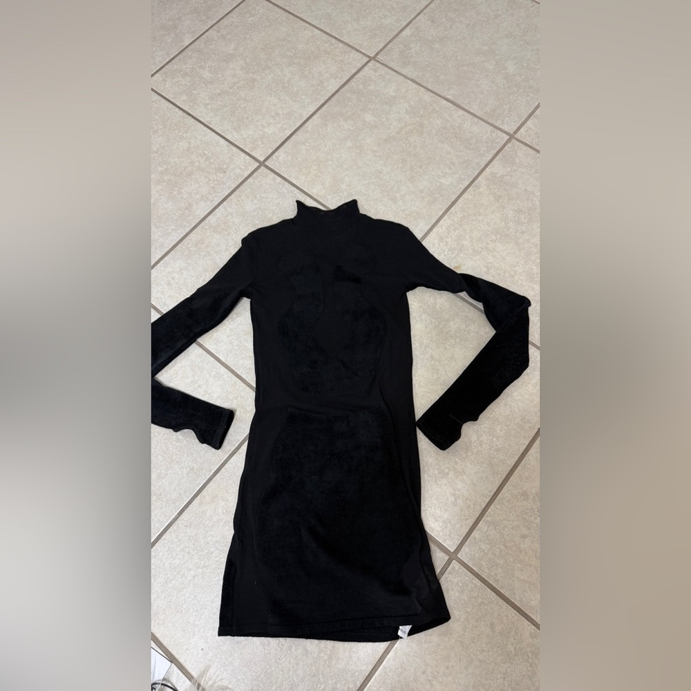 Elegant black sexy  Sleeve Dress